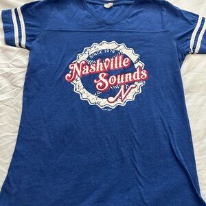 Live and Let Live Blue Nashville Sounds Tee